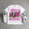 Comic 4s DopeSkill T-Shirt Make Money Not Friend Typo Graphic