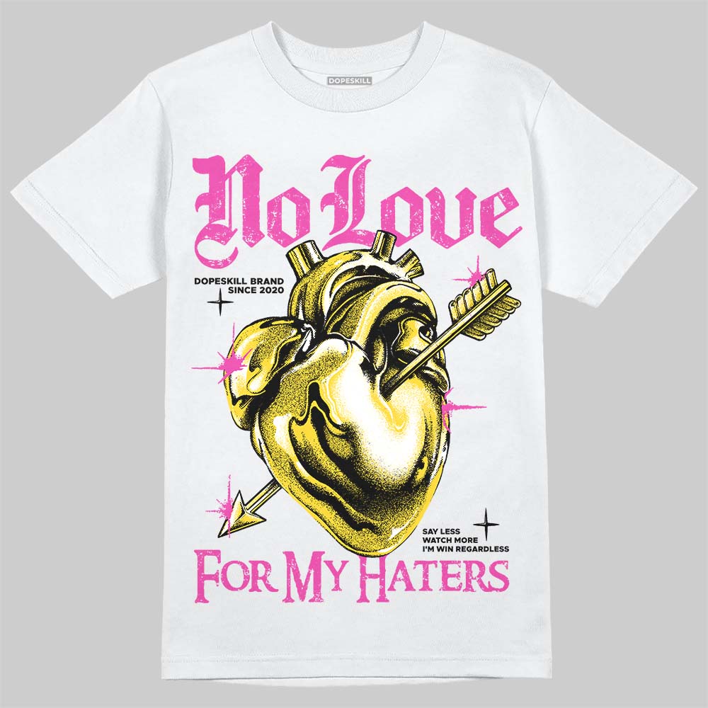 Jordan 4 Comic DopeSkill T-Shirt No Love For My Haters Graphic Streetwear - White