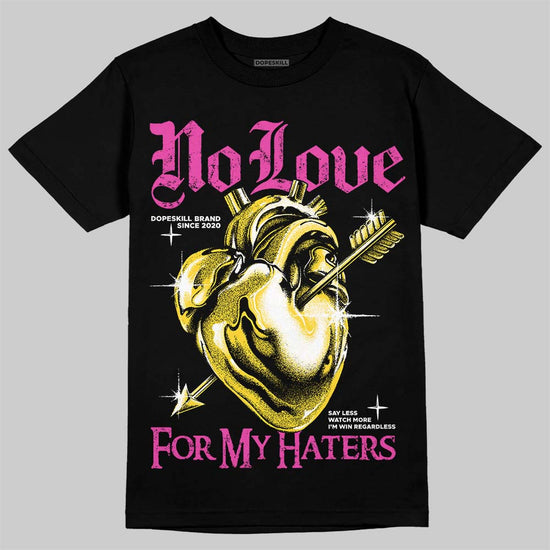 Jordan 4 Comic DopeSkill T-Shirt No Love For My Haters Graphic Streetwear - Black