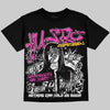 Jordan 4 Comic DopeSkill Oversize Print T-Shirt No Money No Lust Graphic Streetwear - Black
