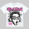 Jordan 4 Comic DopeSkill Oversize Print T-Shirt Rich Soon Graphic Streetwear - White 