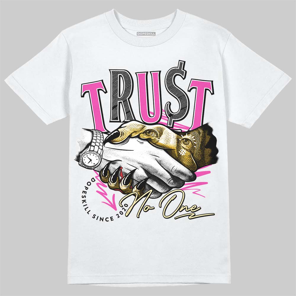 Jordan 4 Comic DopeSkill T-Shirt Trust No One Graphic Streetwear - White