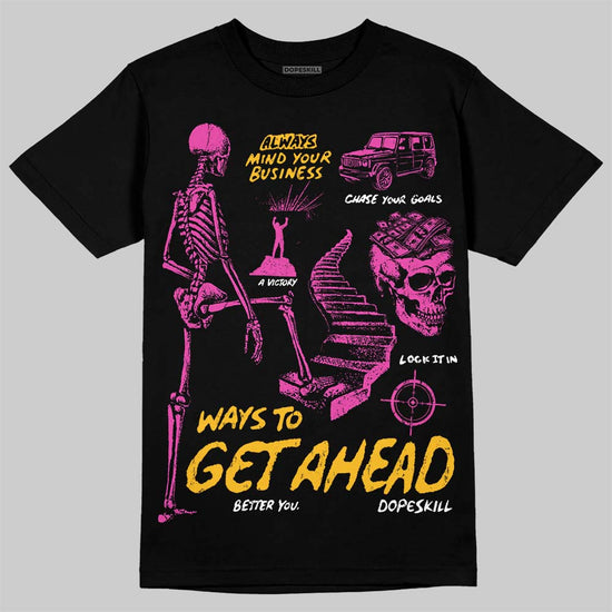 Jordan 4 Comic DopeSkill T-Shirt Ways To Get Ahead Graphic Streetwear - Black
