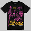 Jordan 4 Comic DopeSkill T-Shirt Ways To Get Ahead Graphic Streetwear - Black