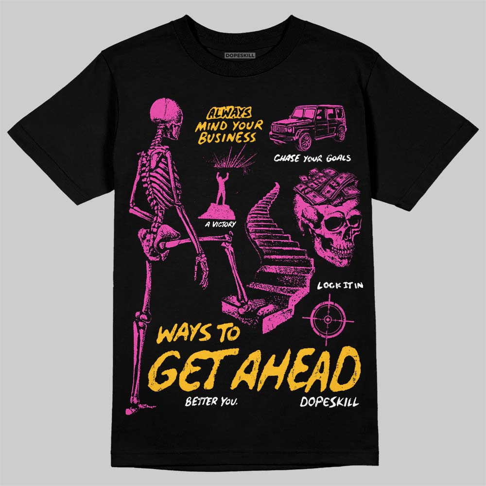 Jordan 4 Comic DopeSkill T-Shirt Ways To Get Ahead Graphic Streetwear - Black