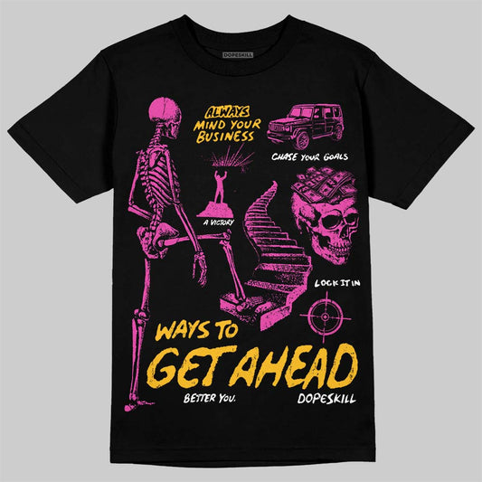 Jordan 4 Comic DopeSkill T-Shirt Ways To Get Ahead Graphic Streetwear - Black