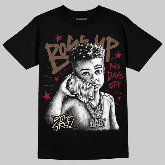 Jordan 12 “Fireside” DopeSkill T-Shirt Boss Up Graphic Streetwear - Black