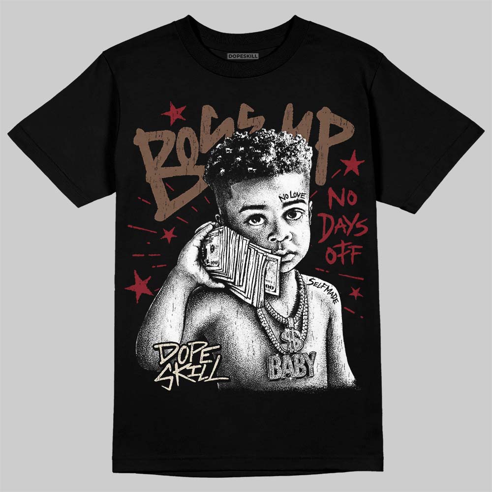 Jordan 12 “Fireside” DopeSkill T-Shirt Boss Up Graphic Streetwear - Black
