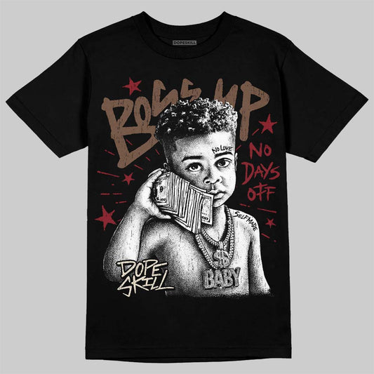 Jordan 12 “Fireside” DopeSkill T-Shirt Boss Up Graphic Streetwear - Black