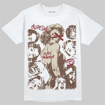 Jordan 12 “Fireside” DopeSkill T-Shirt Built Different Graphic Streetwear - White 