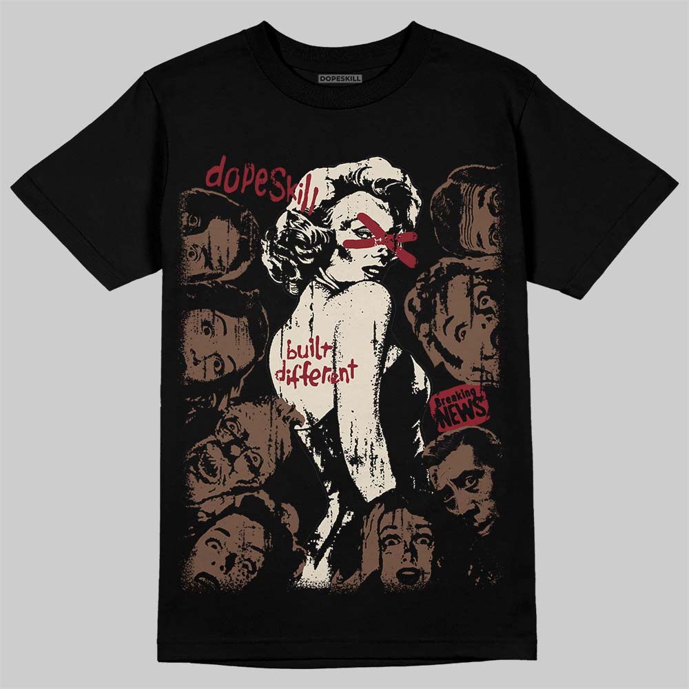 Jordan 12 “Fireside” DopeSkill T-Shirt Built Different Graphic Streetwear - Black