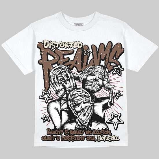 Jordan 12 “Fireside” DopeSkill Oversize Print T-Shirt Distorted Realms Graphic Streetwear - White