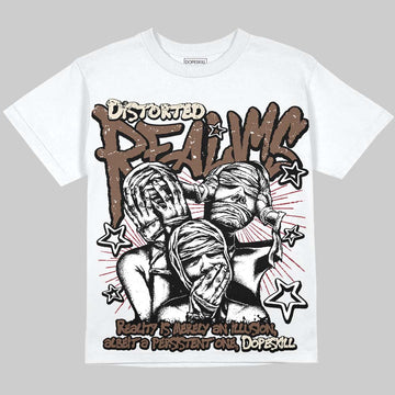 Jordan 12 “Fireside” DopeSkill Oversize Print T-Shirt Distorted Realms Graphic Streetwear - White