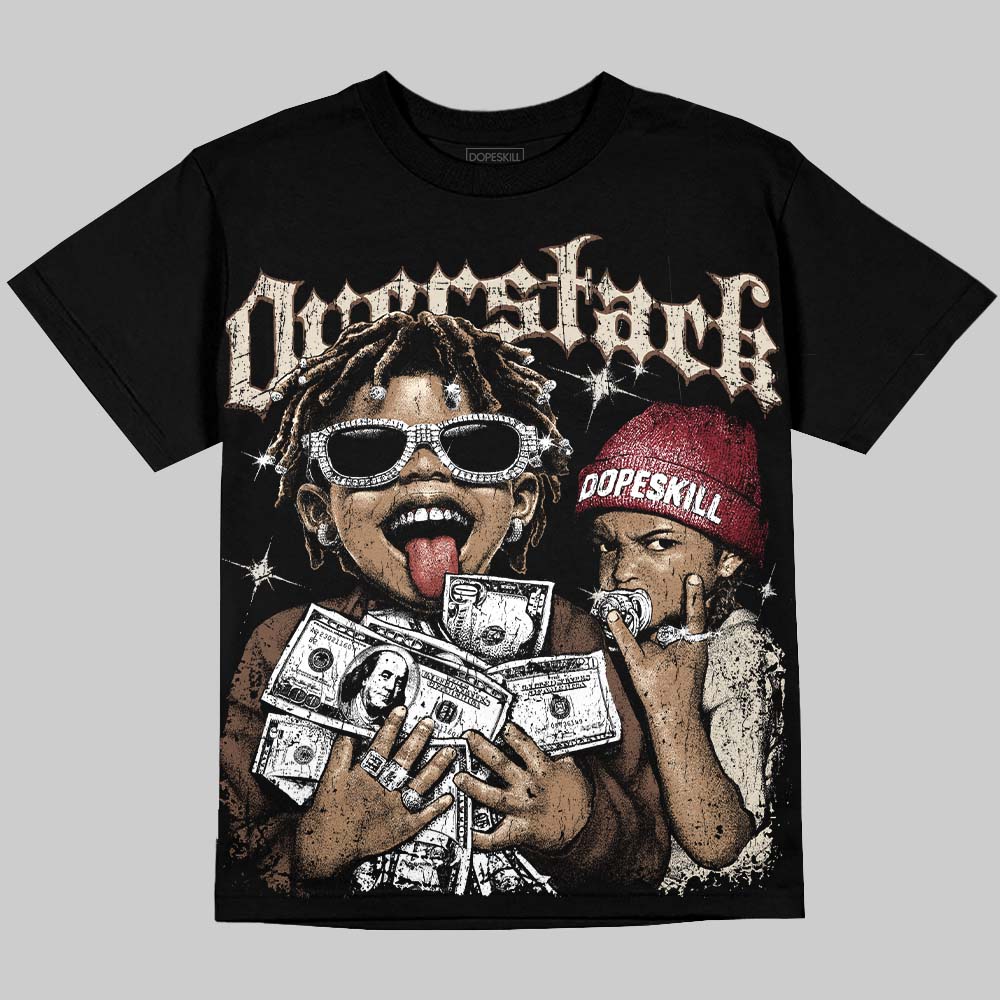 Jordan 12 “Fireside” DopeSkill Oversize Print T-Shirt Overstack Graphic Streetwear - Black