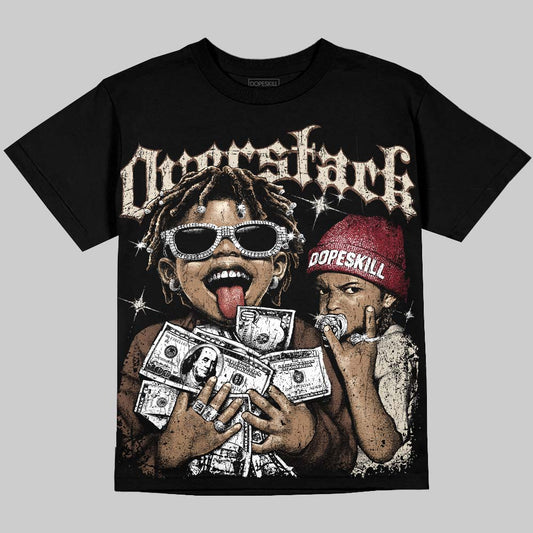 Jordan 12 “Fireside” DopeSkill Oversize Print T-Shirt Overstack Graphic Streetwear - Black