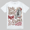 Jordan 12 “Fireside” DopeSkill T-Shirt Real Ones Move In Silence Graphic Streetwear - White