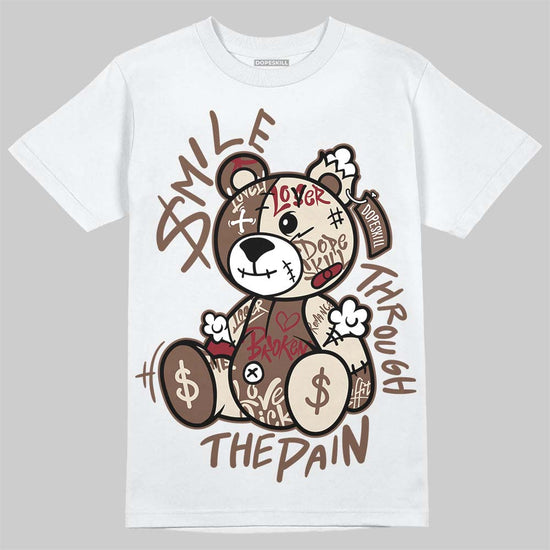 Jordan 12 “Fireside” DopeSkill T-Shirt Smile Through The Pain Graphic Streetwear - White