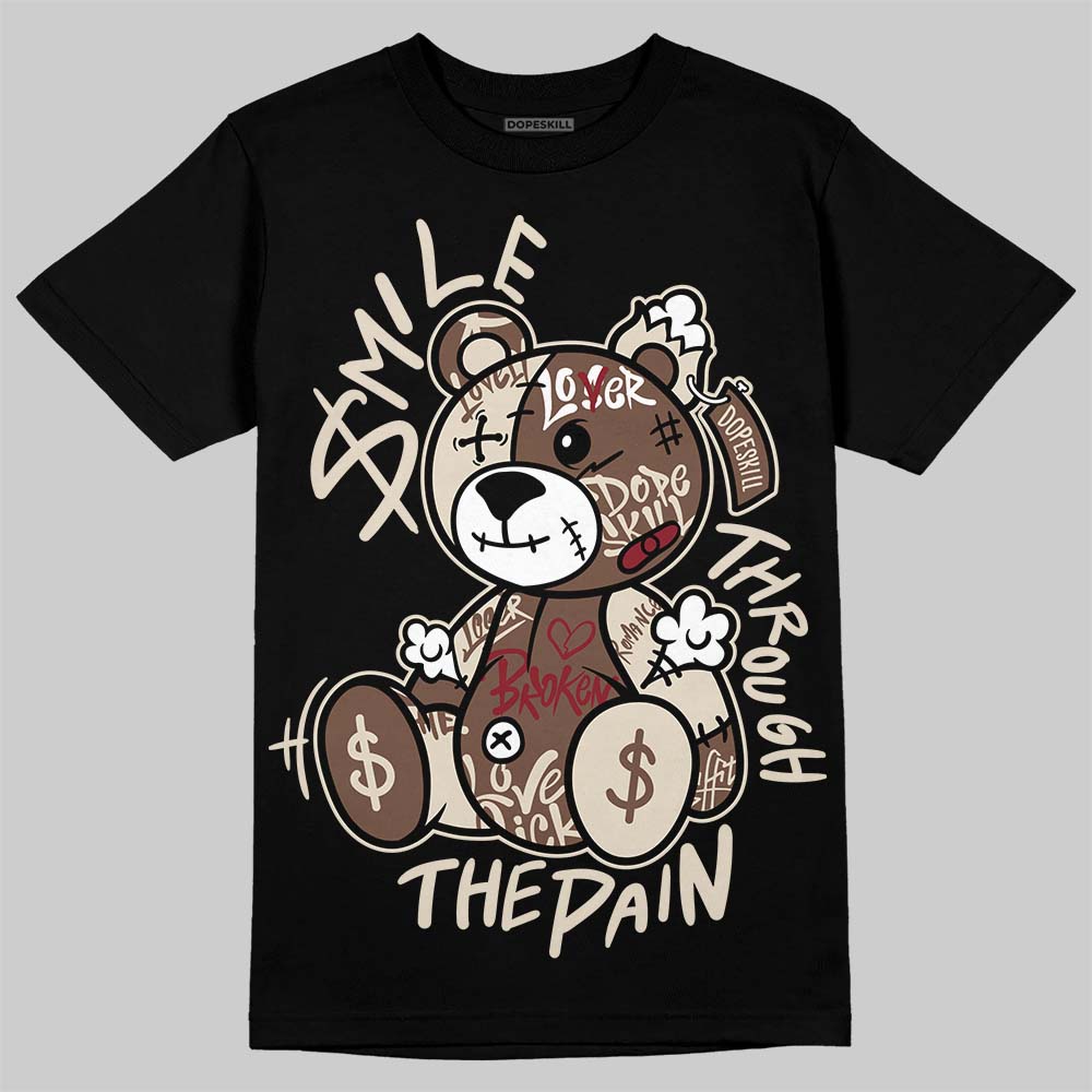 Jordan 12 “Fireside” DopeSkill T-Shirt Smile Through The Pain Graphic Streetwear - black