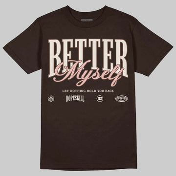 Jordan 3 "Fireside" DopeSkill T-Shirt Better Myself Graphic Streetwear - Dark Chocolate