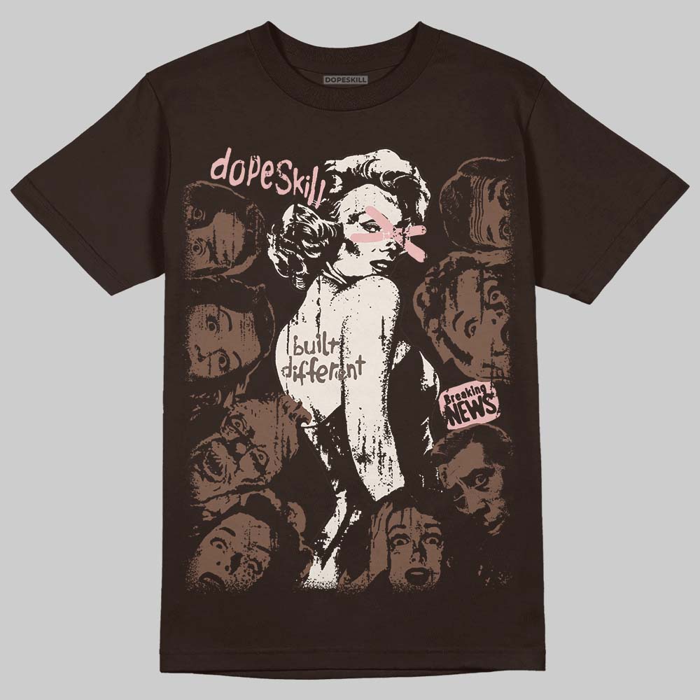 Jordan 3 "Fireside" DopeSkill T-Shirt Built Different Graphic Streetwear - Dark Chocolate