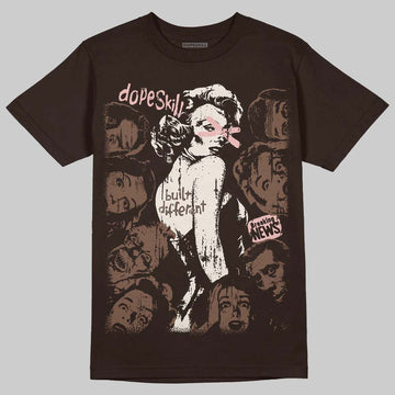 Jordan 3 "Fireside" DopeSkill T-Shirt Built Different Graphic Streetwear - Dark Chocolate