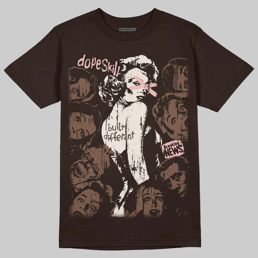 Jordan 3 "Fireside" DopeSkill T-Shirt Built Different Graphic Streetwear - Dark Chocolate