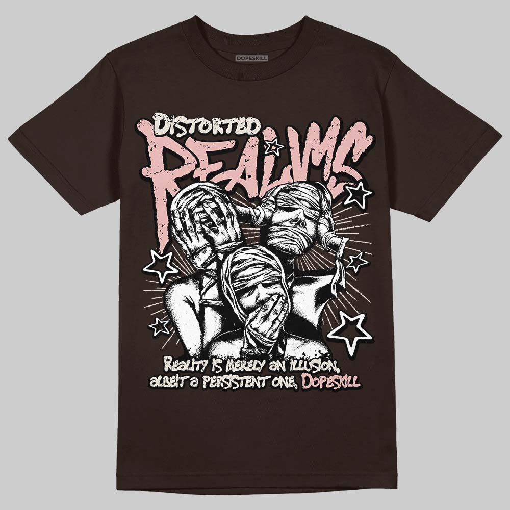 Jordan 3 "Fireside" DopeSkill T-Shirt Distorted Realms Graphic Streetwear - Dark Chocolate
