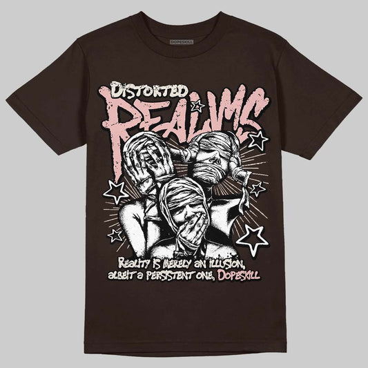 Jordan 3 "Fireside" DopeSkill T-Shirt Distorted Realms Graphic Streetwear - Dark Chocolate