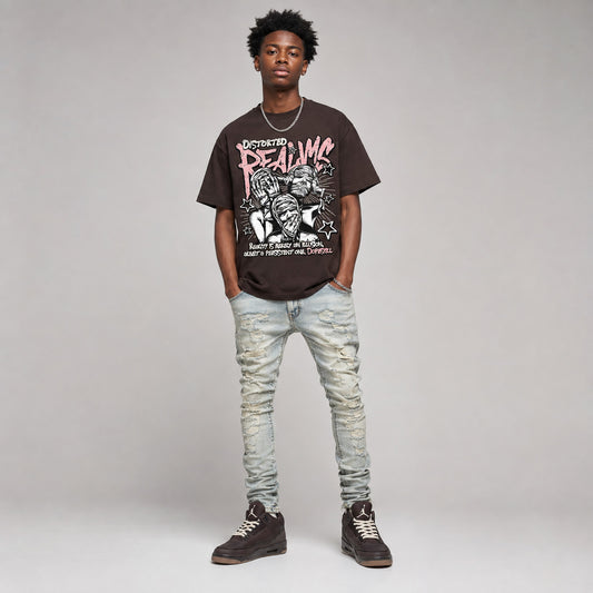 Fireside 3s DopeSkill T-Shirt Distorted Realms Graphic