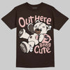 Jordan 3 "Fireside" DopeSkill T-Shirt Out Here Being Cute Graphic Streetwear - Dark Chocolate