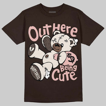 Jordan 3 "Fireside" DopeSkill T-Shirt Out Here Being Cute Graphic Streetwear - Dark Chocolate