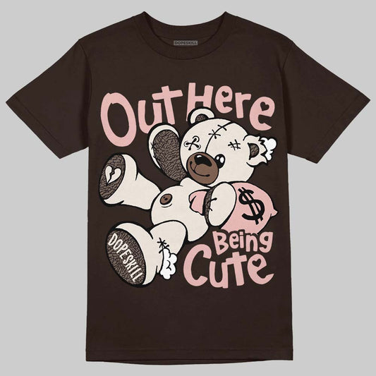 Jordan 3 "Fireside" DopeSkill T-Shirt Out Here Being Cute Graphic Streetwear - Dark Chocolate
