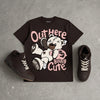 Fireside 3s DopeSkill T-Shirt Out Here Being Cute Graphic