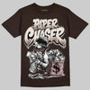 Jordan 3 "Fireside" DopeSkill T-Shirt Paper Chaser Boy Graphic Streetwear - Dark Chocolate