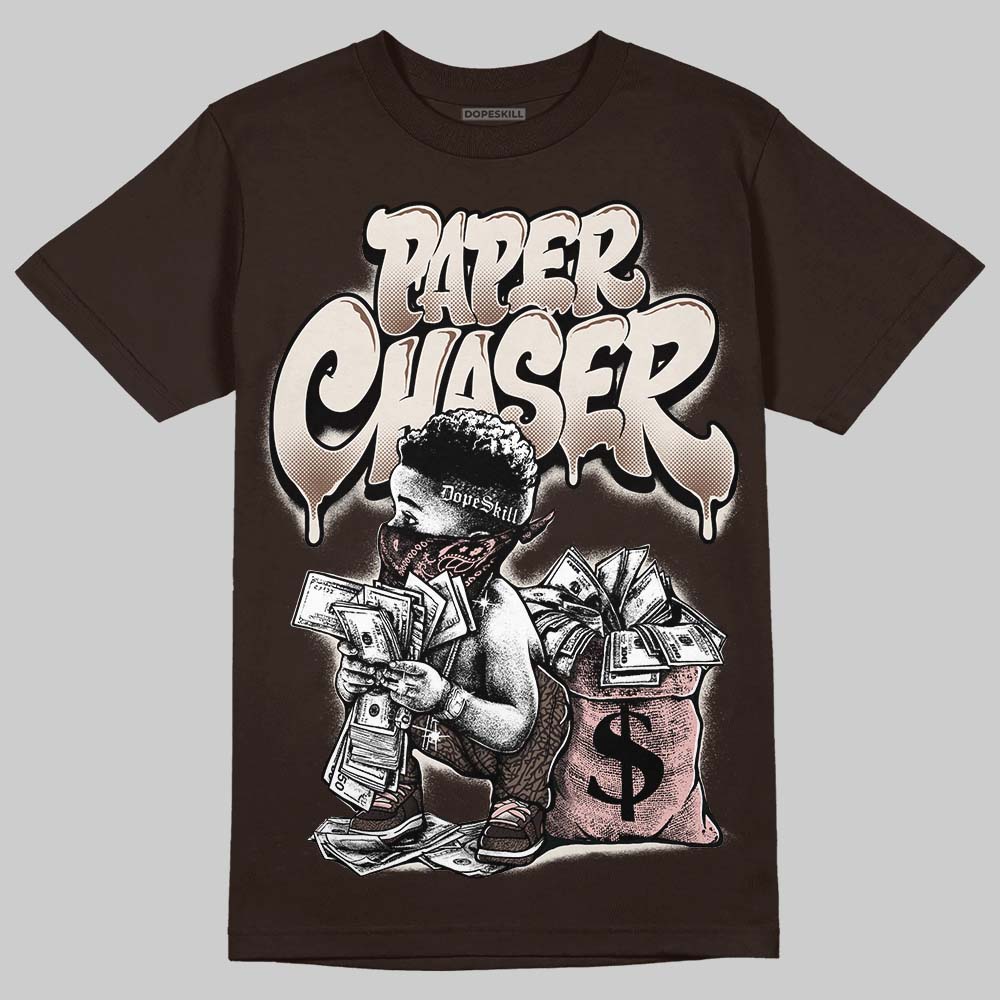 Jordan 3 "Fireside" DopeSkill T-Shirt Paper Chaser Boy Graphic Streetwear - Dark Chocolate