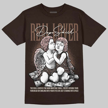 Jordan 3 "Fireside" DopeSkill T-Shirt Real Lover Graphic Streetwear - Dark Chocolate