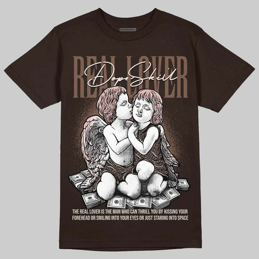 Jordan 3 "Fireside" DopeSkill T-Shirt Real Lover Graphic Streetwear - Dark Chocolate