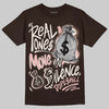 Jordan 3 "Fireside" DopeSkill T-Shirt Real Ones Move In Silence Graphic Streetwear - Dark Chocolate