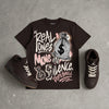 Fireside 3s DopeSkill T-Shirt Real Ones Move In Silence Graphic
