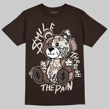 Jordan 3 "Fireside" DopeSkill T-Shirt Smile Through The Pain Graphic Streetwear - Dark Chocolate