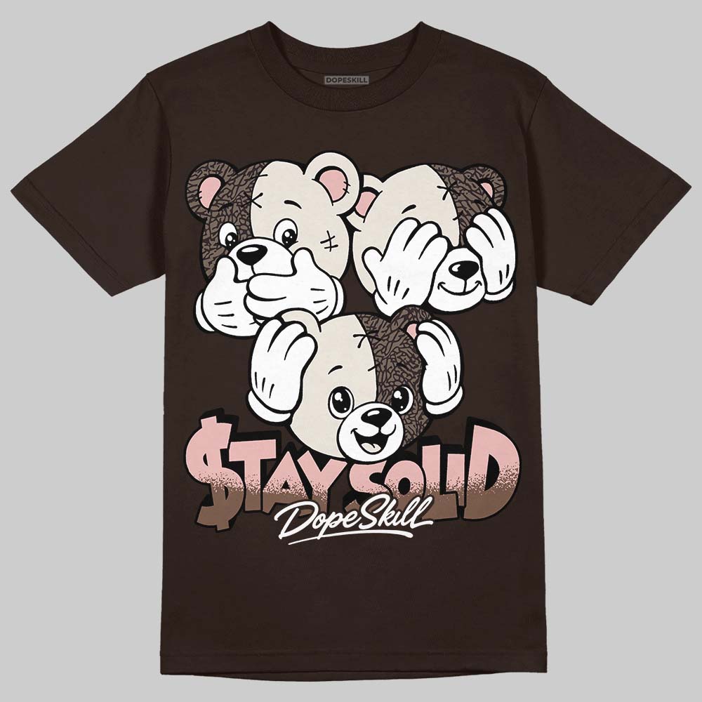 Jordan 3 "Fireside" DopeSkill T-Shirt Stay Solid Graphic Streetwear - Dark Chocolate