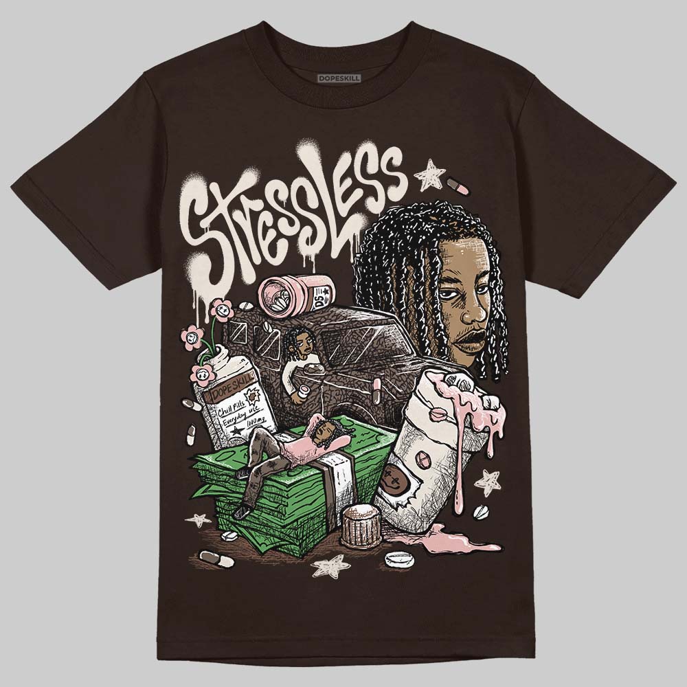 Jordan 3 "Fireside" DopeSkill T-Shirt Stressless Graphic Streetwear - Dark Chocolate