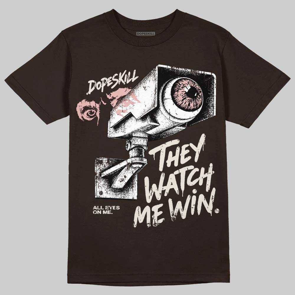 Jordan 3 "Fireside" DopeSkill T-Shirt They Watch Me Win Graphic Streetwear - Dark Chocolate