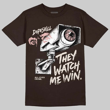 Jordan 3 "Fireside" DopeSkill T-Shirt They Watch Me Win Graphic Streetwear - Dark Chocolate