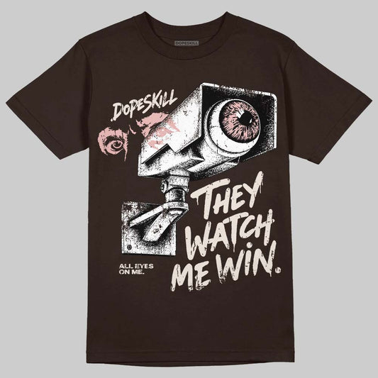 Jordan 3 "Fireside" DopeSkill T-Shirt They Watch Me Win Graphic Streetwear - Dark Chocolate