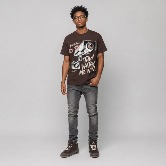 Fireside 3s DopeSkill T-Shirt They Watch Me Win Graphic
