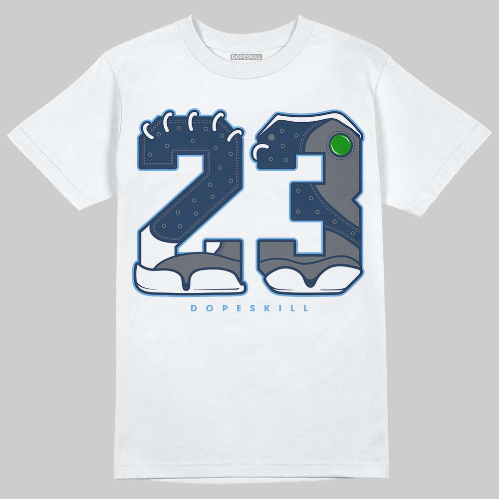 Jordan 13 Flint DopeSkill T-Shirt 23 with 13s Pattern Graphic Streetwear - White
