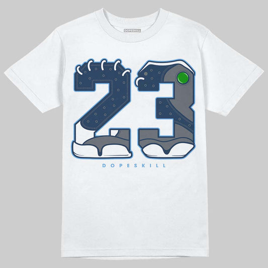 Jordan 13 Flint DopeSkill T-Shirt 23 with 13s Pattern Graphic Streetwear - White