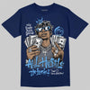 Jordan 13 Flint DopeSkill T-Shirt All Hustle No Luck Graphic Streetwear - navy