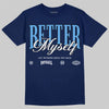 Jordan 13 Flint DopeSkill T-Shirt Better Myself Graphic Streetwear - Navy